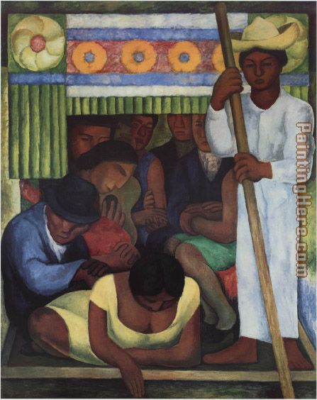 Diego Rivera The Flowered Canoe